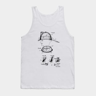 Headgear Vintage Patent Hand Drawing Tank Top